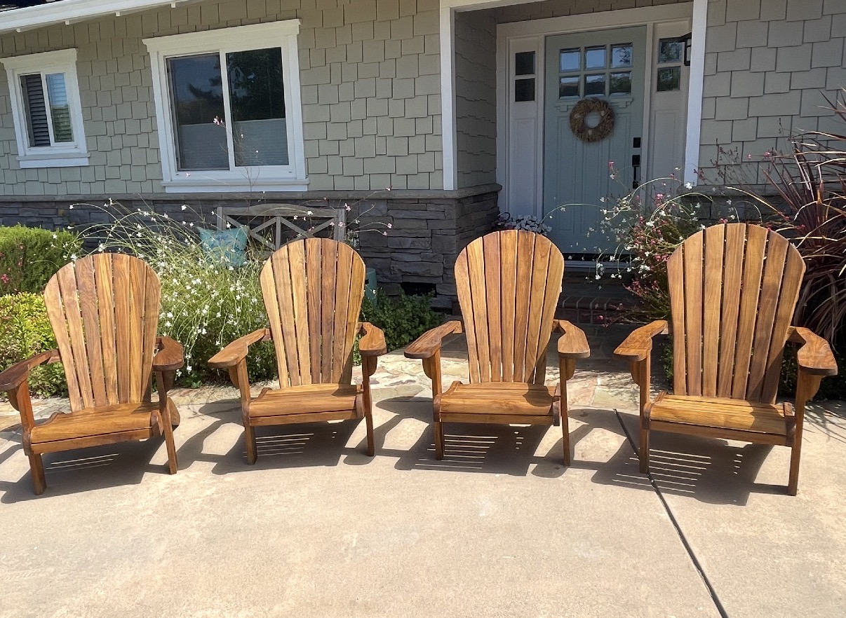 Adirondack chairs after